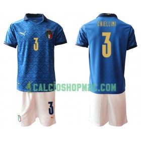 Italia Chiellini 3 Bambino Maglia Prima Euro 2020 Manica Corta (+ Pantaloncini)